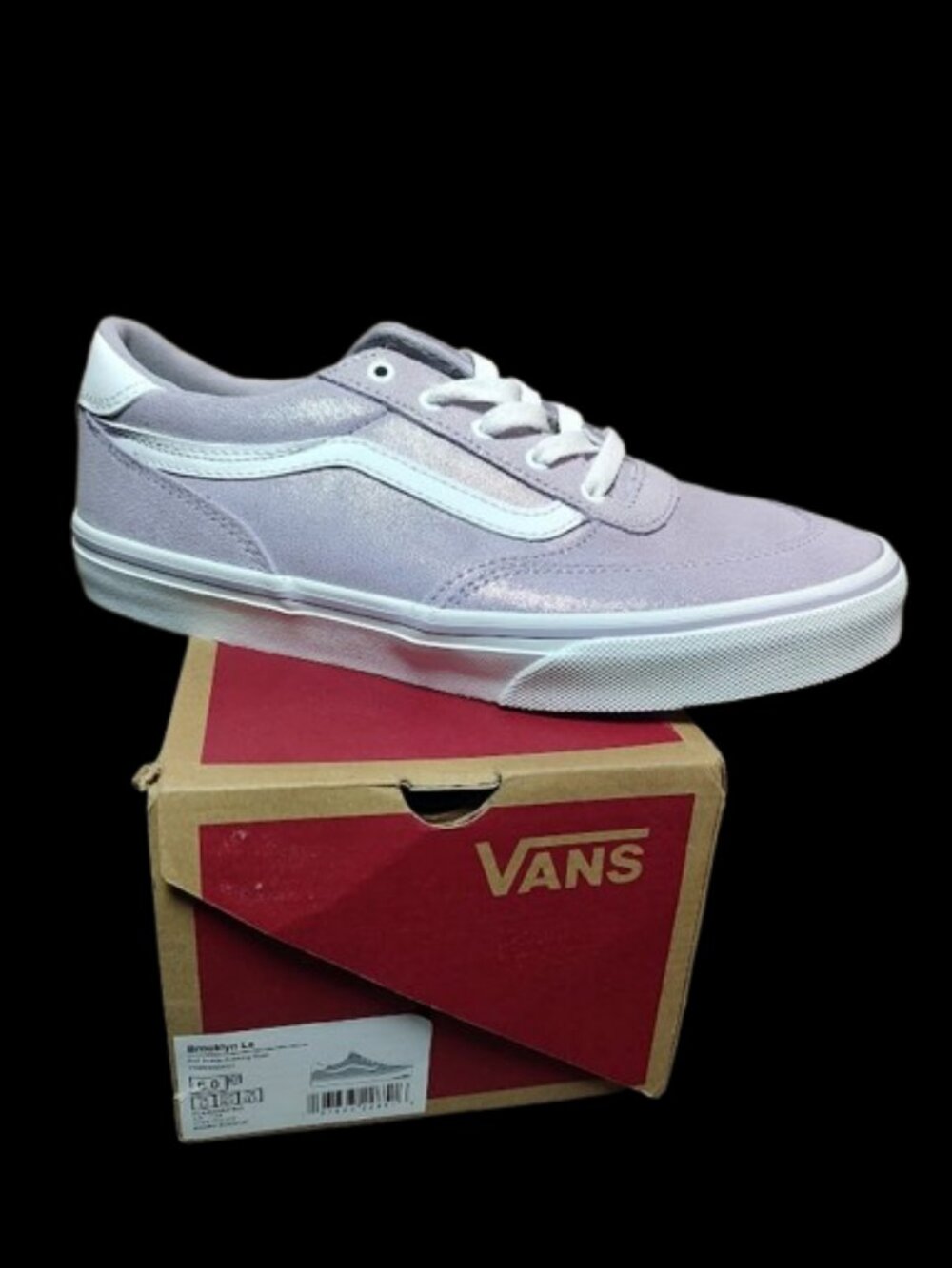 Vans Brooklyn LS Platform Foil Suede Evening Haze VN000D8SUUI Women 6 NIB